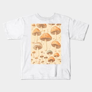 Vintage seamless pattern of mushrooms Kids T-Shirt